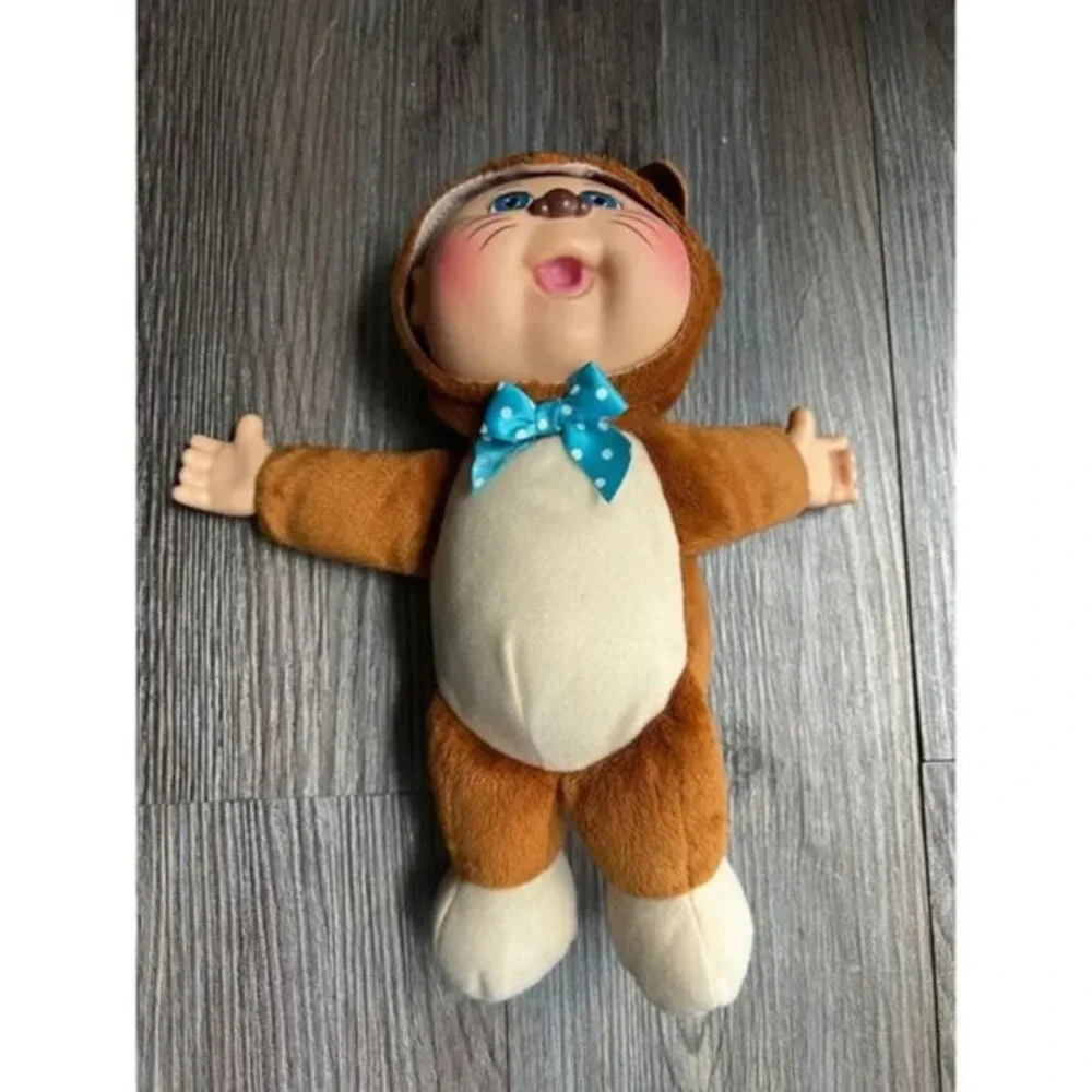 Vintage CPK Cabbage Patch Kids Plush Bear Costume‎ Doll with Blue Polka Dot Bow